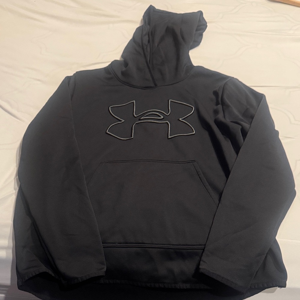 Under Armour Black Hoodie with Raised Logo
